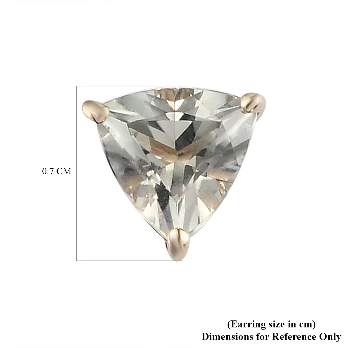 9K Yellow Gold AAA Turkizite Stud Earrings (with Push Back) 1.60 Ct.