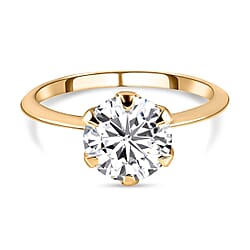 9K Gold Moissanite Solitaire Ring