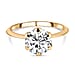 9K Gold Moissanite Solitaire Ring