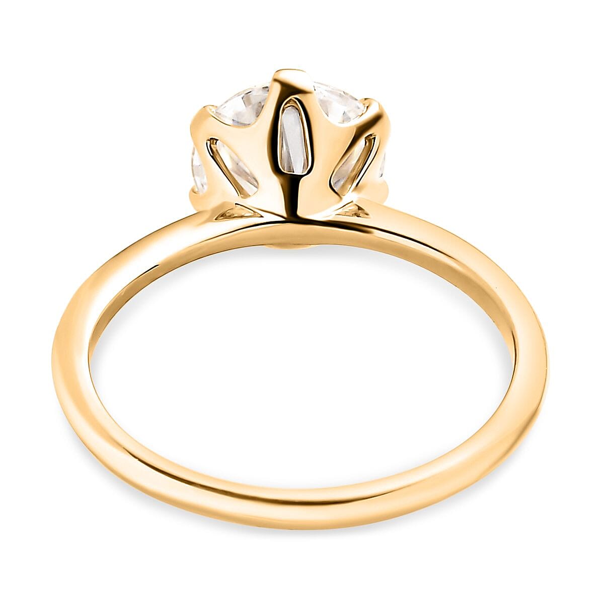 9K Gold Moissanite Solitaire Ring