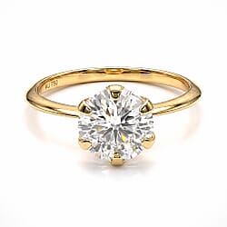 9K Gold Moissanite Solitaire Ring