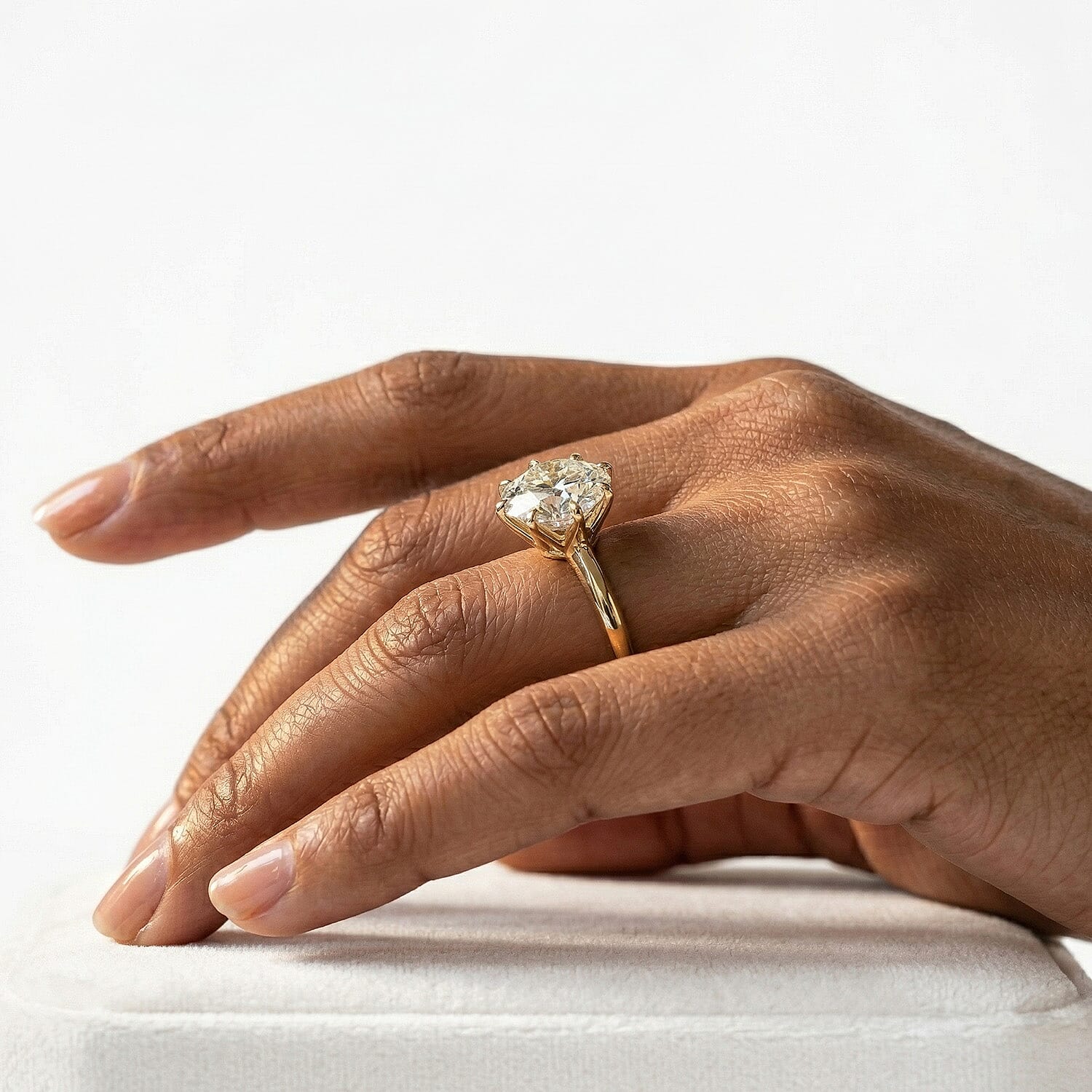 9K Gold Moissanite Solitaire Ring