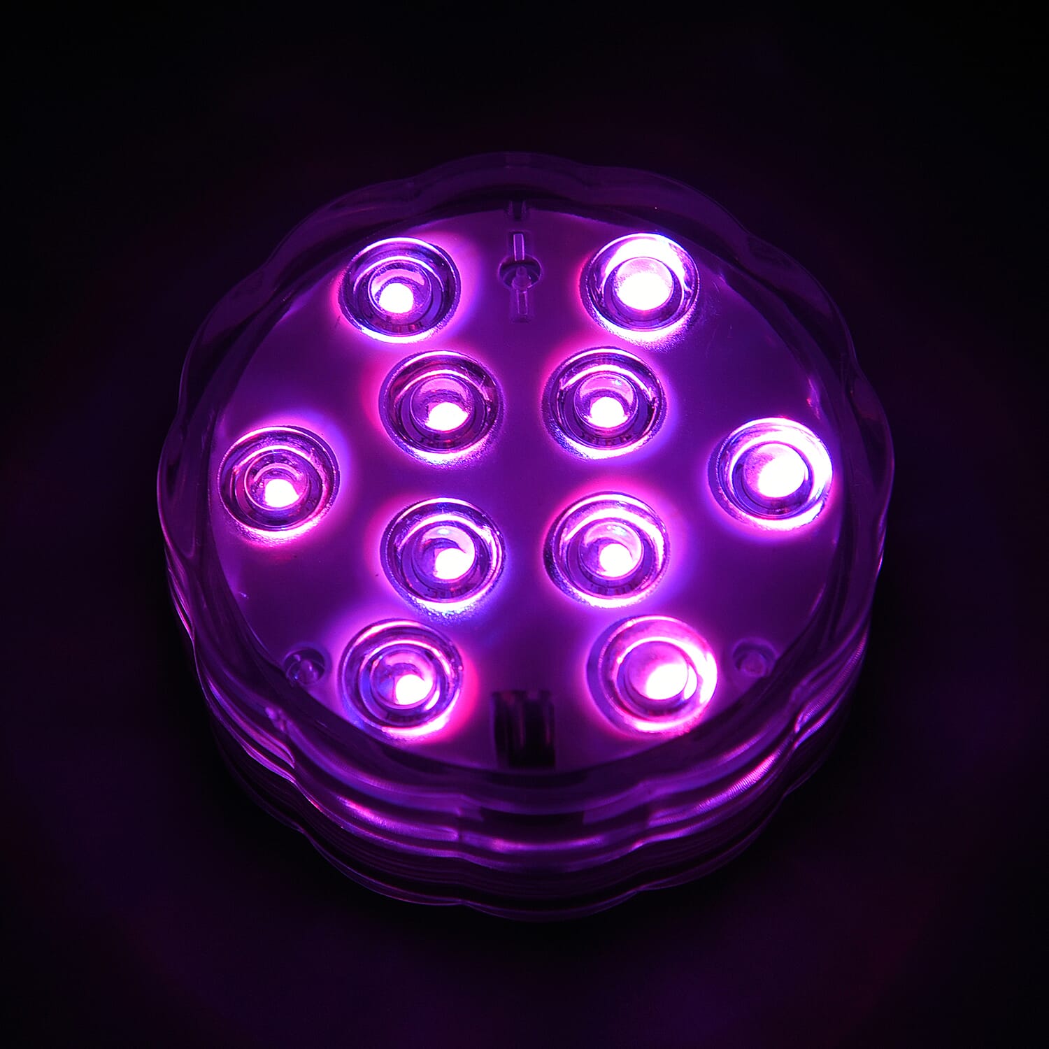 Set of 2 - LED 16 Colour Changing Water Light with Remote Control (Size 7x7x2Cm)