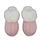 Super Soft Suede Slippers with Faux Fur (Size 3-4) - Beige