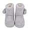 Rabbit Faux Fur Boots with Waterproof TPR Sole (Size UK 4-5) - Light Grey