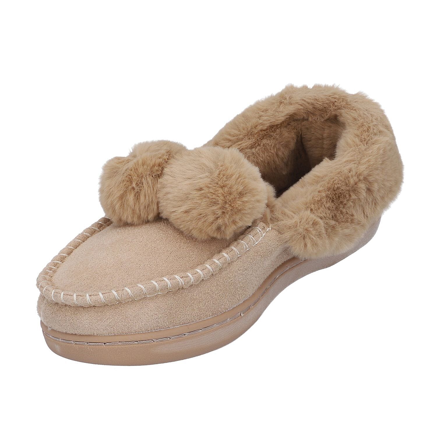 Suede Faux Fur Boots with Waterproof TPR Sole (Size UK 3-4) - Grey