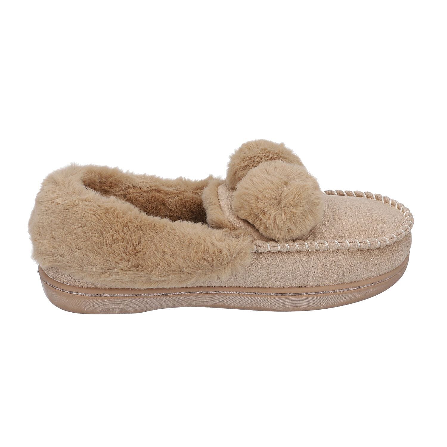 Suede Faux Fur Boots with Waterproof TPR Sole (Size UK 3-4) - Grey