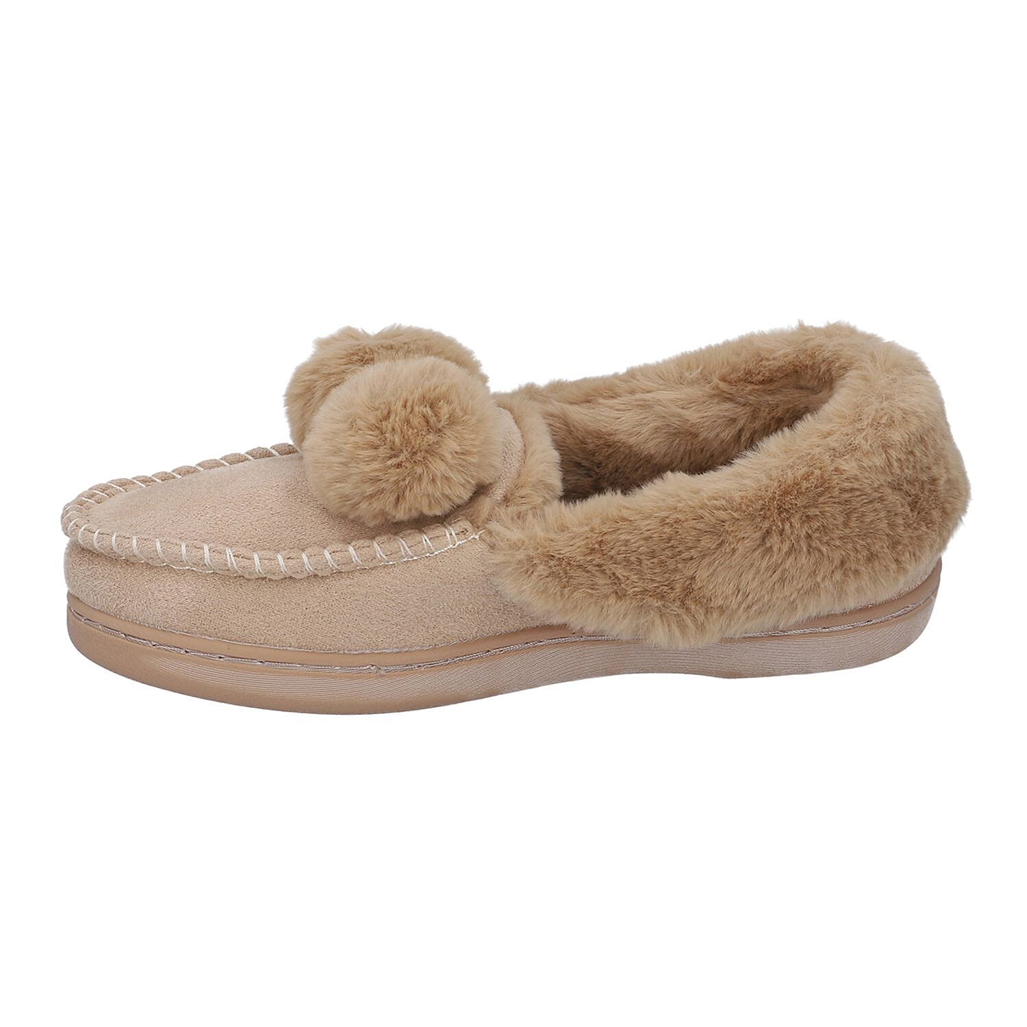 Suede Faux Fur Boots with Waterproof TPR Sole (Size UK 3-4) - Grey