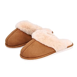 Chic and Elegant Rabbit Faux Fur Slipper - Black