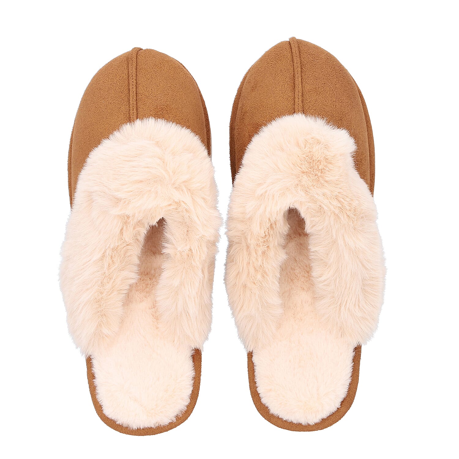 Chic and Elegant Rabbit Faux Fur Slipper - Black