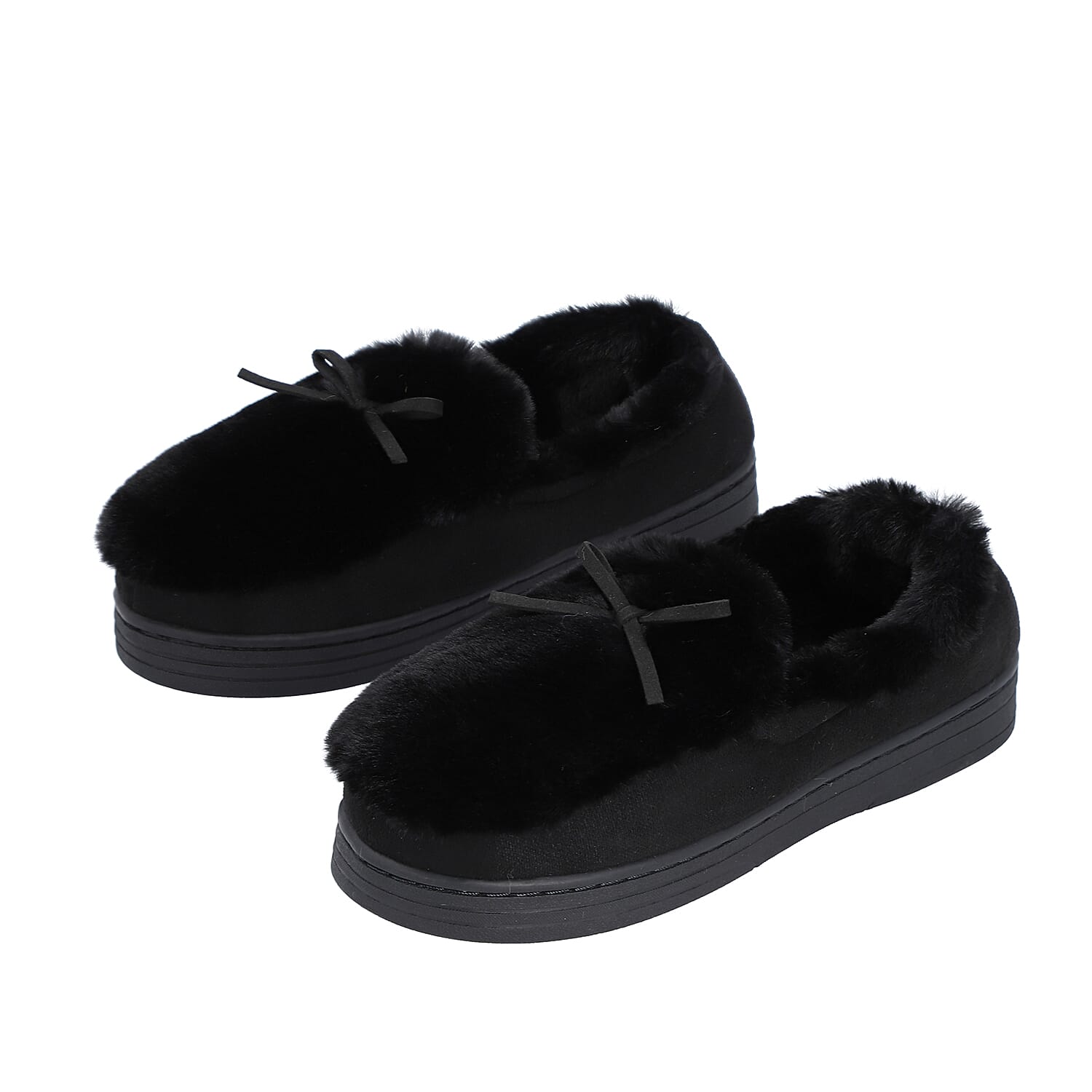 Rabbit Faux Fur Shoes - Brown