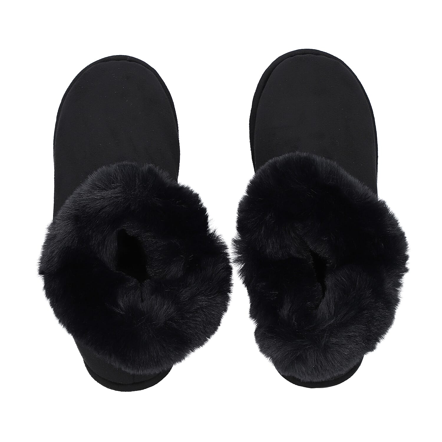 Chic and Elegant Rabbit Faux Fur Shoes Brown