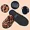 Leopard Pattern Faux Fur Slipper - Dark Brown