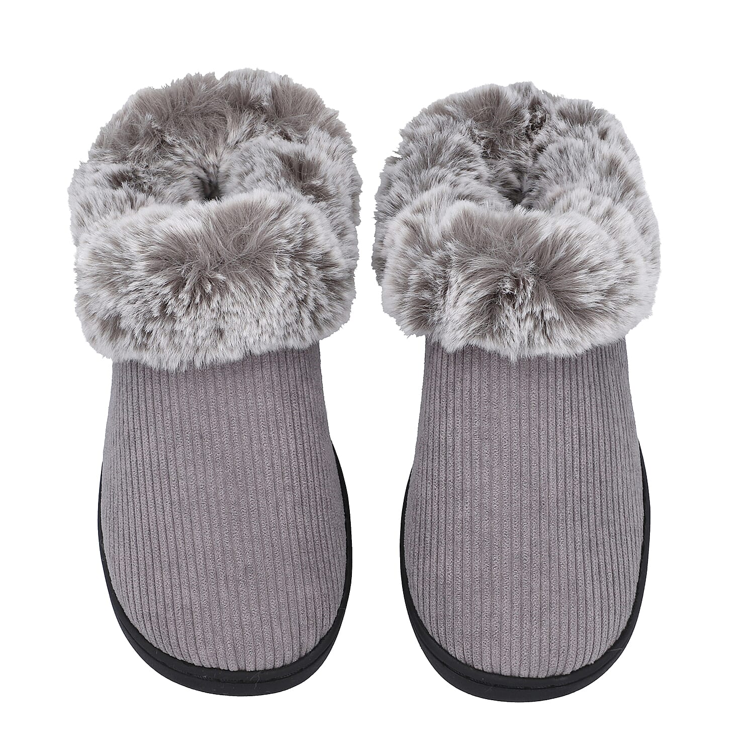 Classic Faux Fur Slipper - Grey