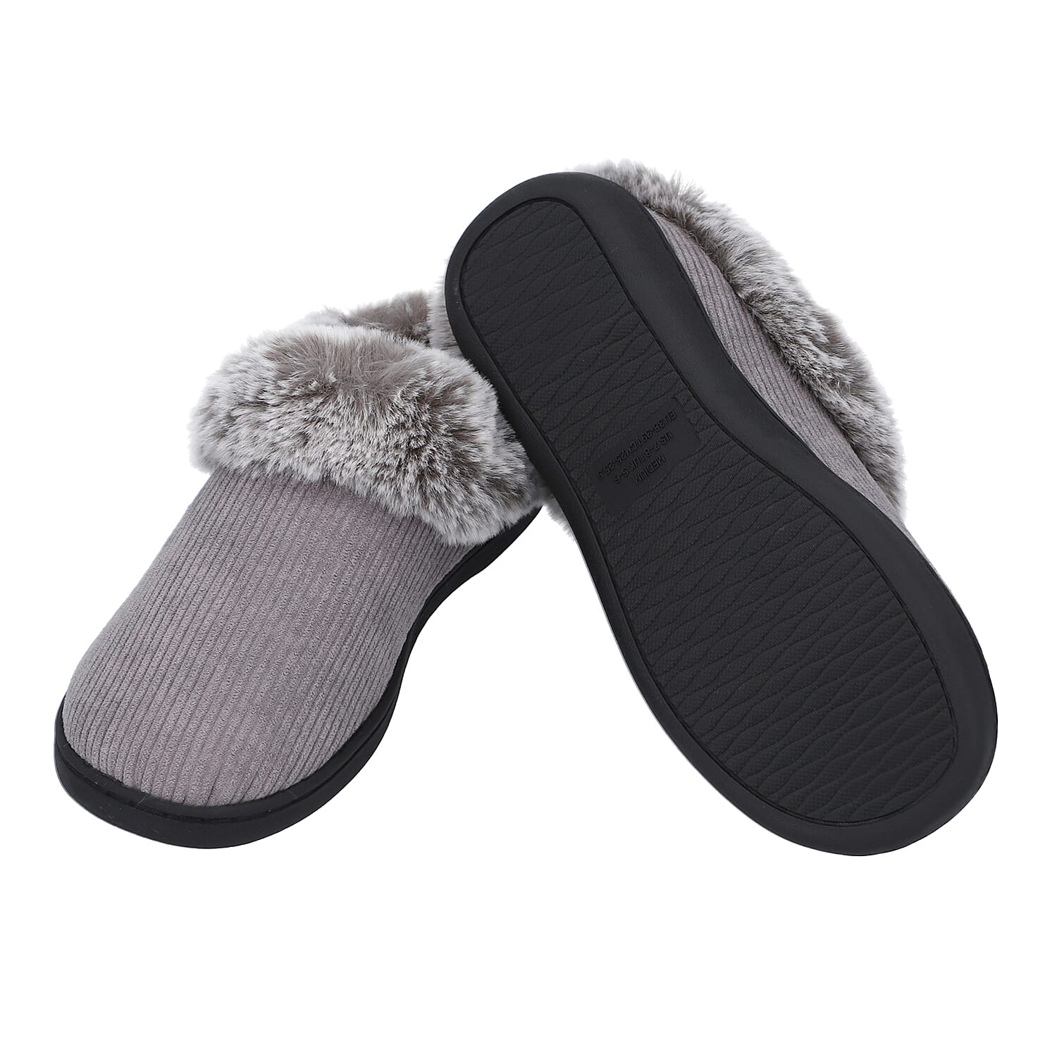 Classic Faux Fur Slipper - Grey