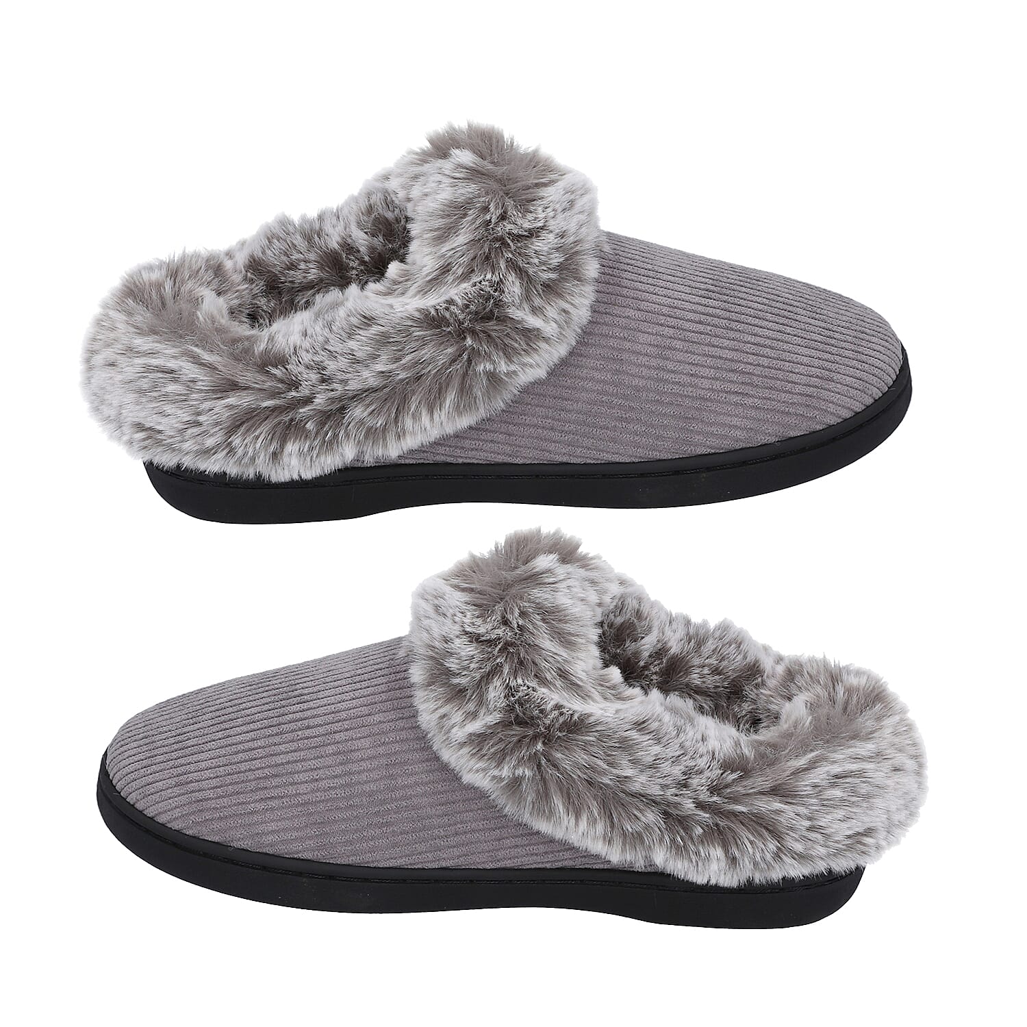 Classic Faux Fur Slipper - Grey