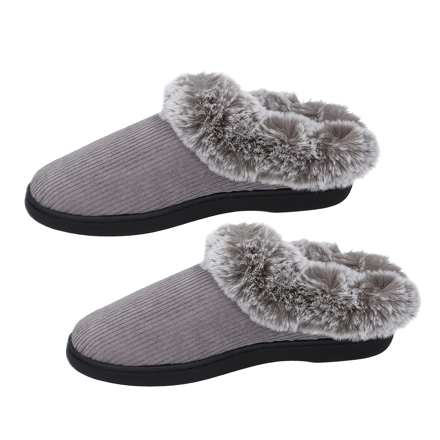 Classic Faux Fur Slipper - Grey