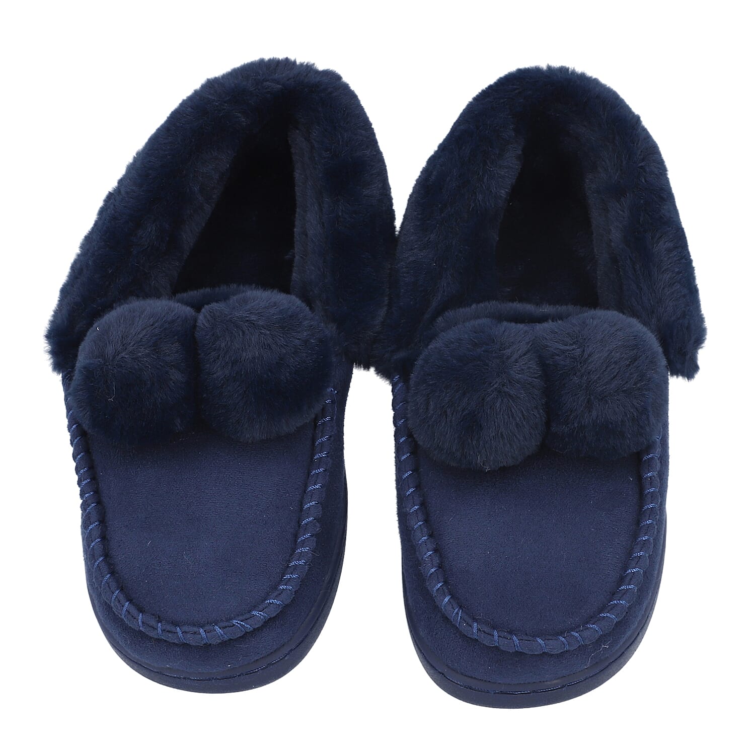 Rabbit Faux Fur Shoes - Black