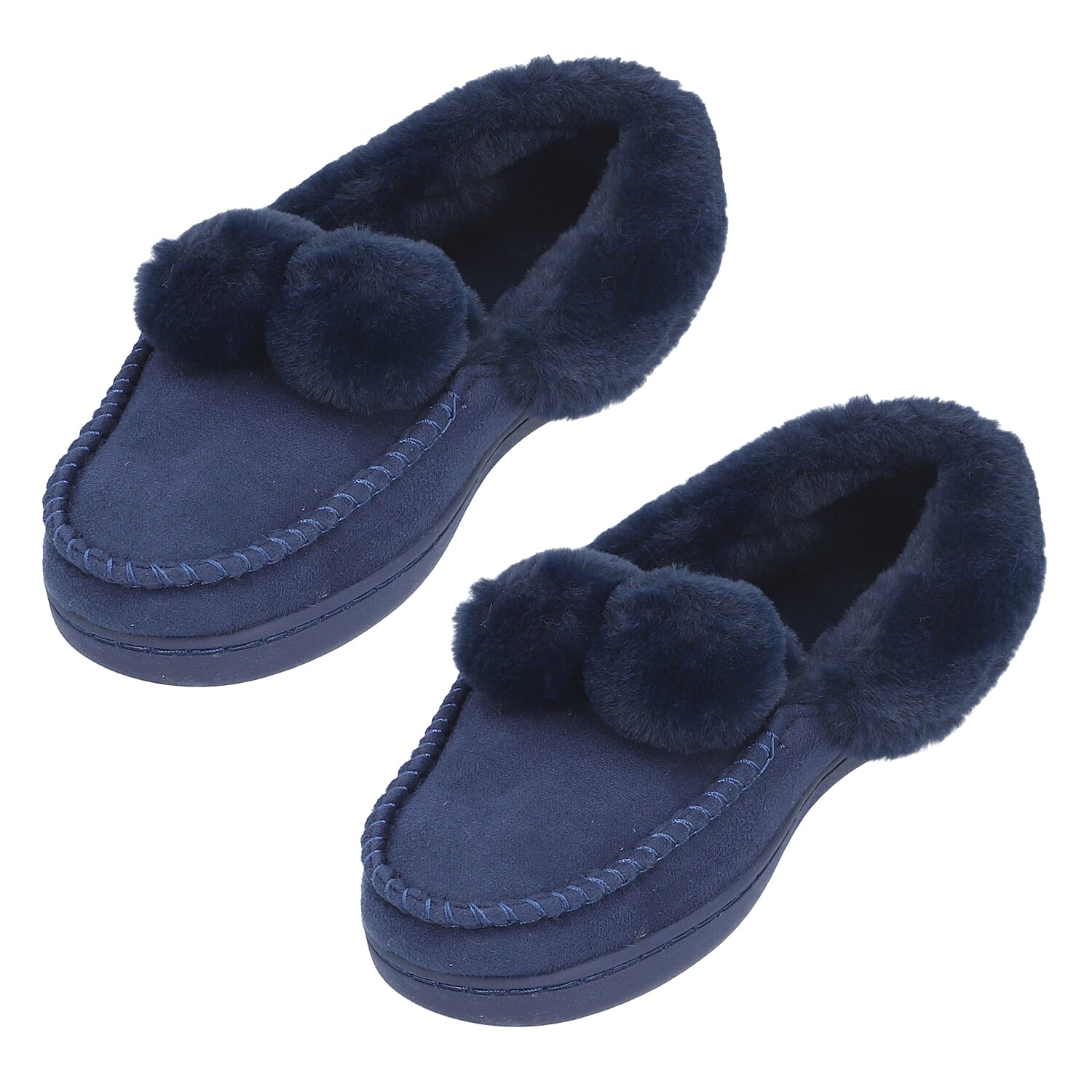 Rabbit Faux Fur Shoes - Black