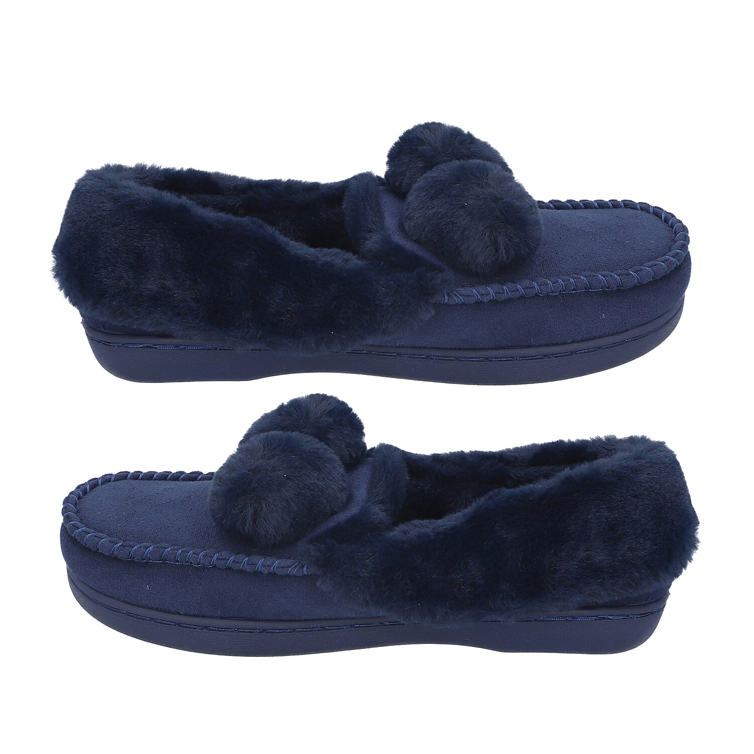 Rabbit Faux Fur Shoes - Black