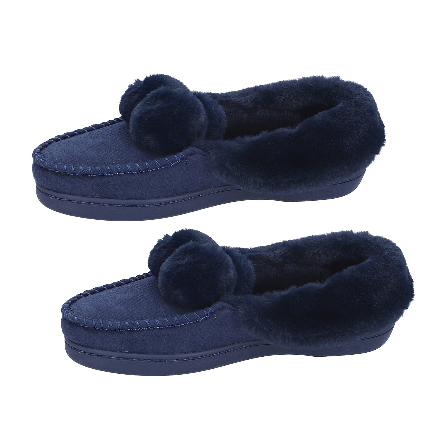 Rabbit Faux Fur Shoes - Black