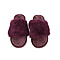 Rabbit Faux Fur Slipper with Waterproof TPR Proctection (Size 3-4) - Navy Blue