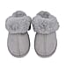 Super Soft Seude Faux Fur Slippers with Waterproof TPR Sole (Size 3-4) - Grey