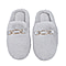Super Soft Seude Faux Fur Slippers with Waterproof TPR Sole (Size 3-4) - Grey