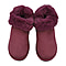 Rabbit Faux Fur Slipper with Waterproof TPR Proctection (Size 3-4) - Grey