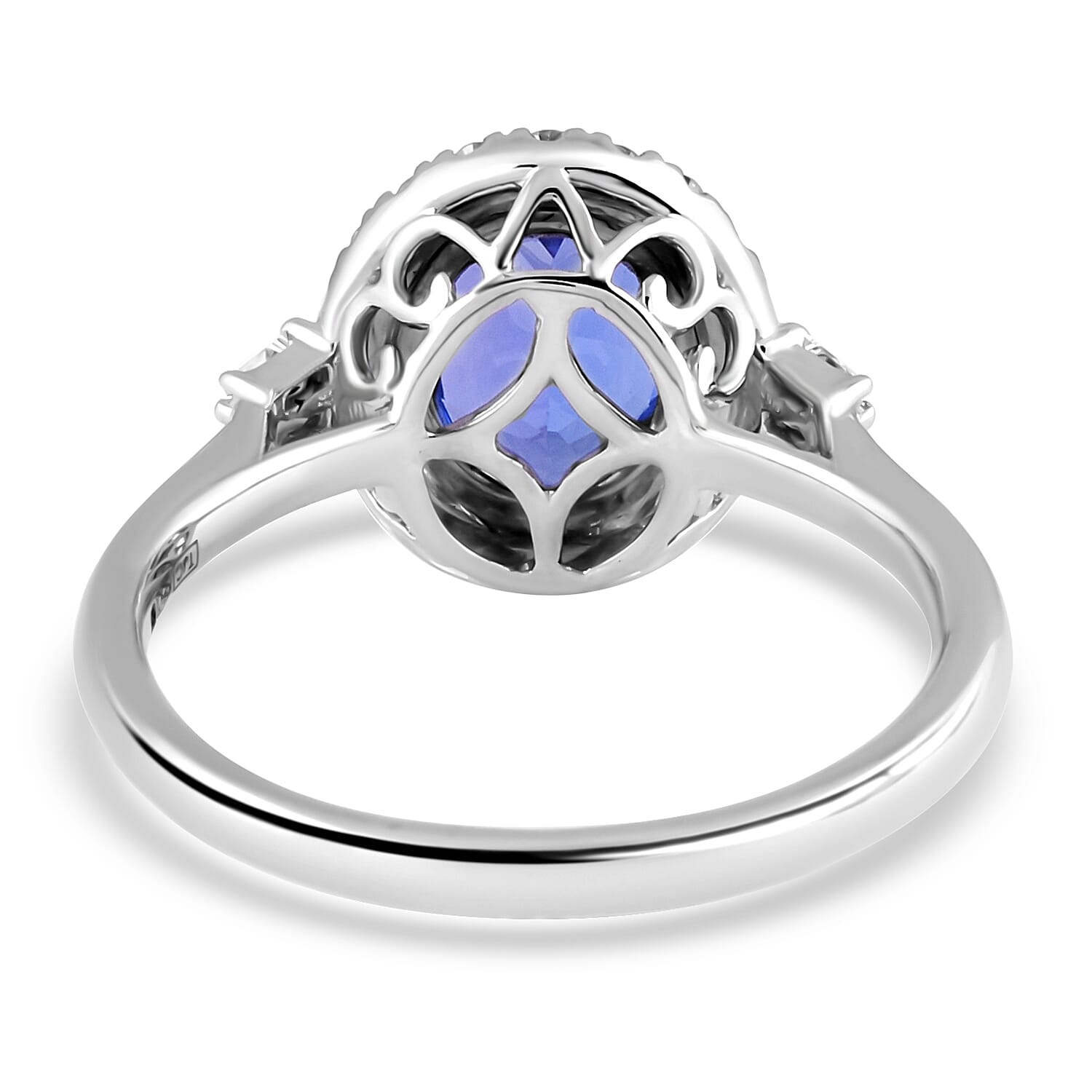 RHAPSODY 950 Platinum AAAA Tanzanite ( 2.00 Cts) and Diamond (VS-E-F) Ring 2.36 Ct.