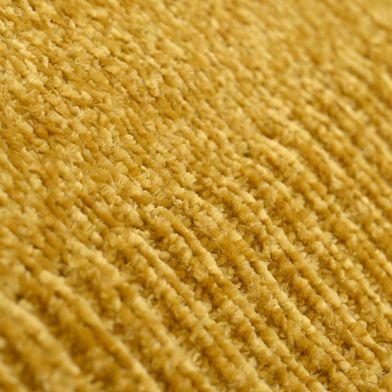 Close Out Deal - Chenille Wrinkle and Stain Resistance Throw with Border (Size 130x170 Cm) - Yellow