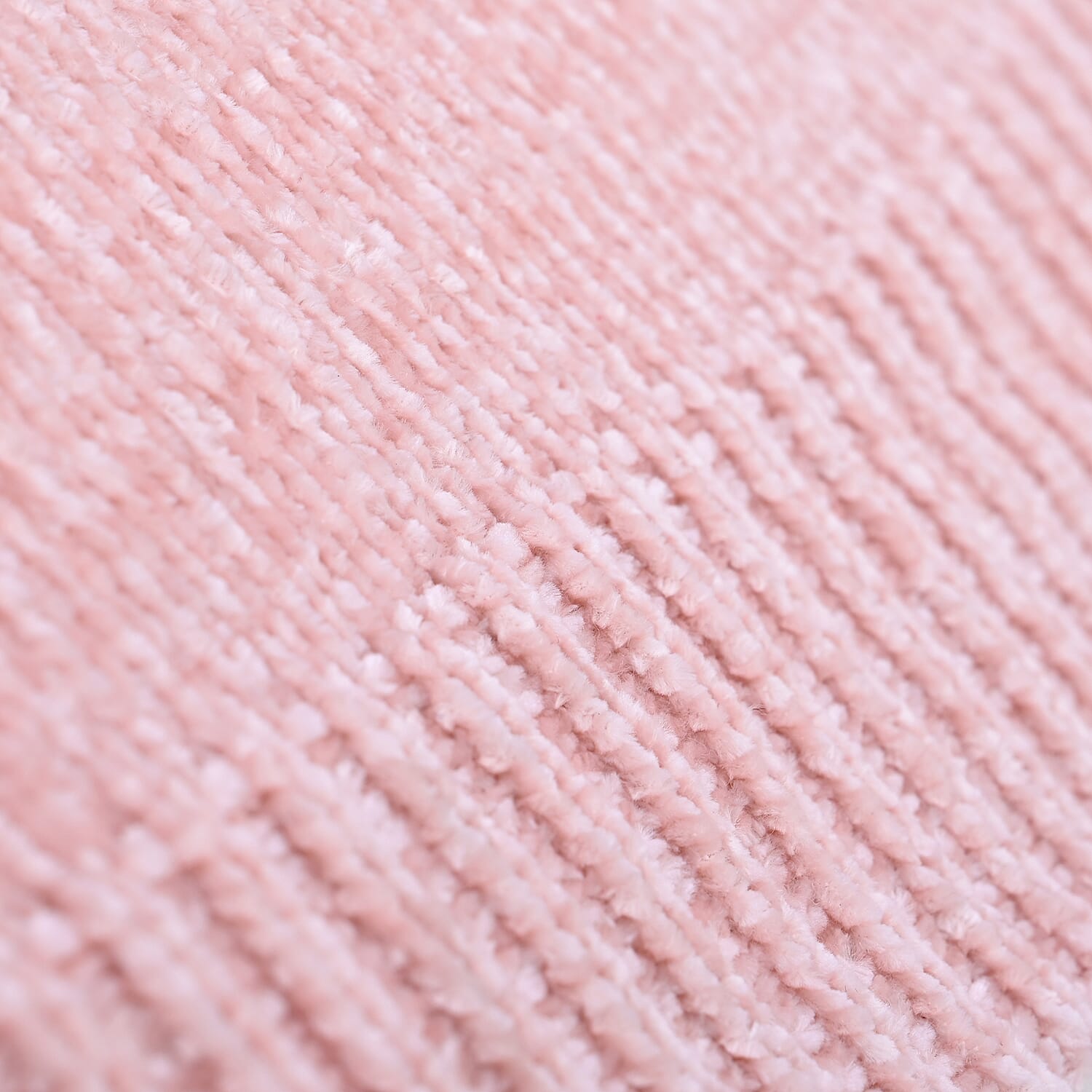 Close Out Deal - Chenille Wrinkle and Stain Resistance Throw with Border (Size 130x170 Cm) - Pink