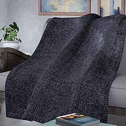 Close Out Deal- Chenille Wrinkle and Stain Resistance Throw with Border - Yellow