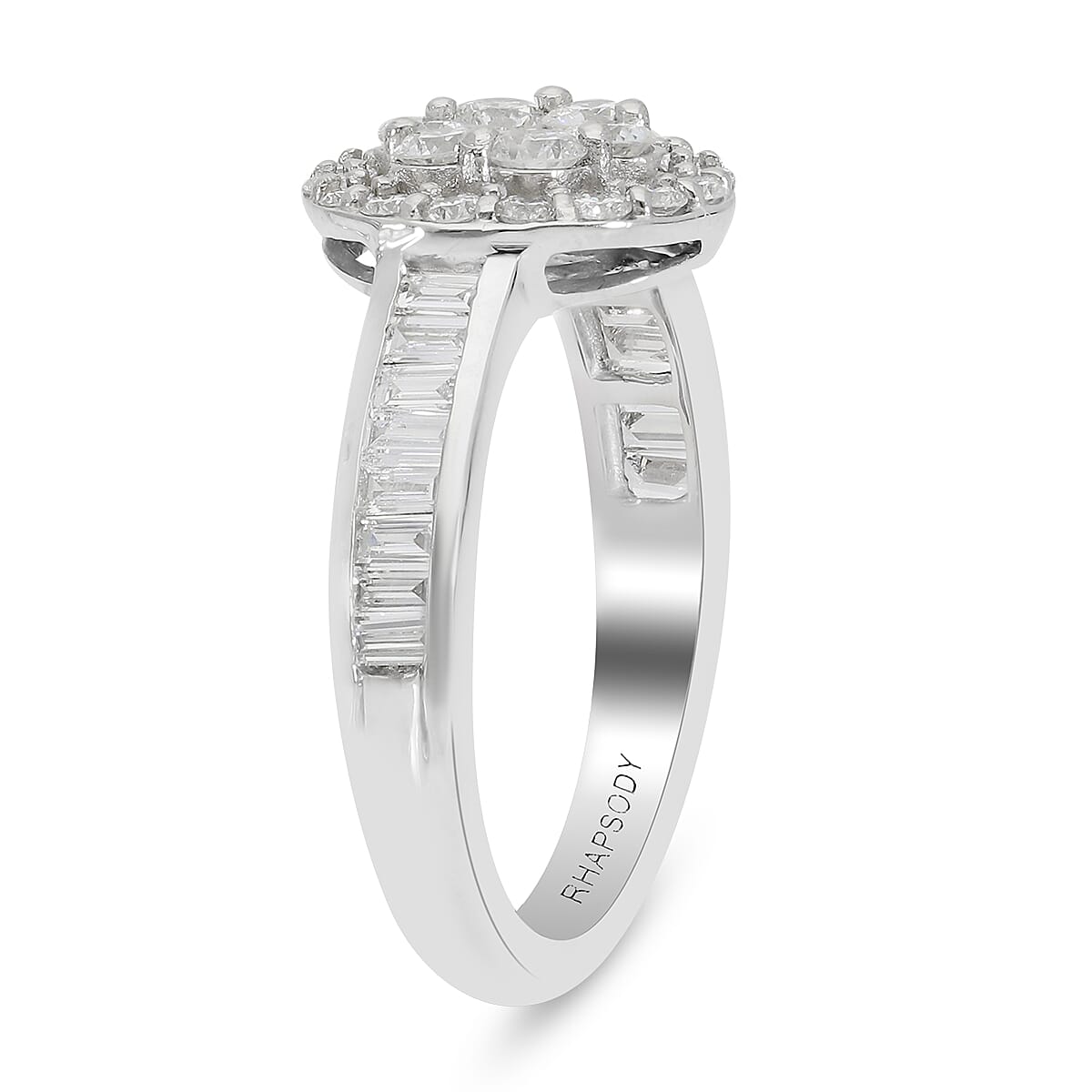 RHAPSODY 950 Platinum IGI Certified Diamond (VS-E-F) Ring 1.00 Ct.