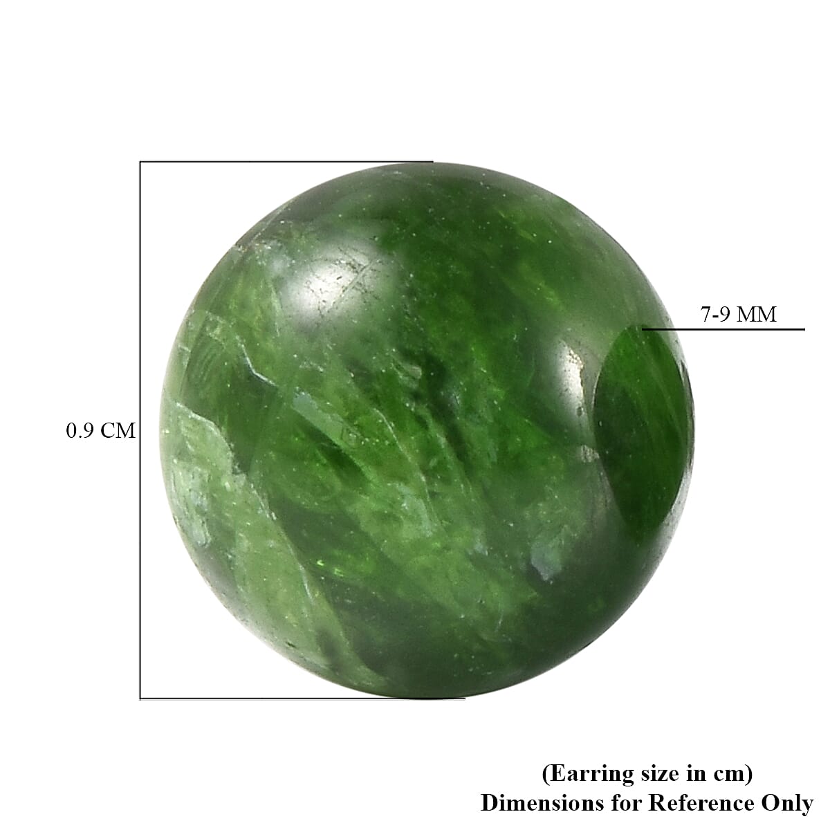 Chrome Diopside Stud Earrings (with Push Back) in Rhodium Overlay Sterling Silver 8.50 Ct