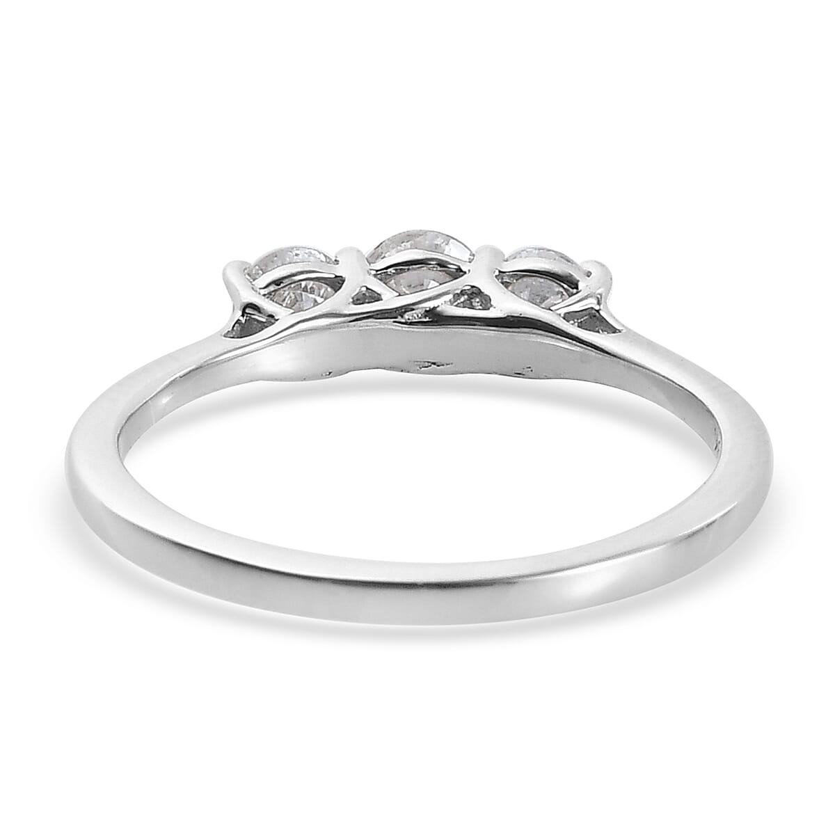 9K White Gold SGL Certified Diamond (I2-I3-G-H) Ring 0.50 Ct.