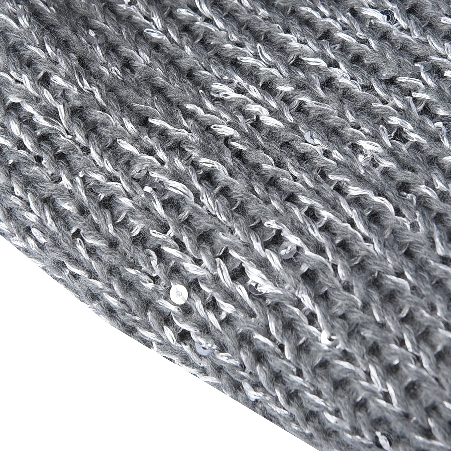 100% Acrylic Double Layer Chunky Sock Indoor Antislip Faux Fur Slippers - Grey