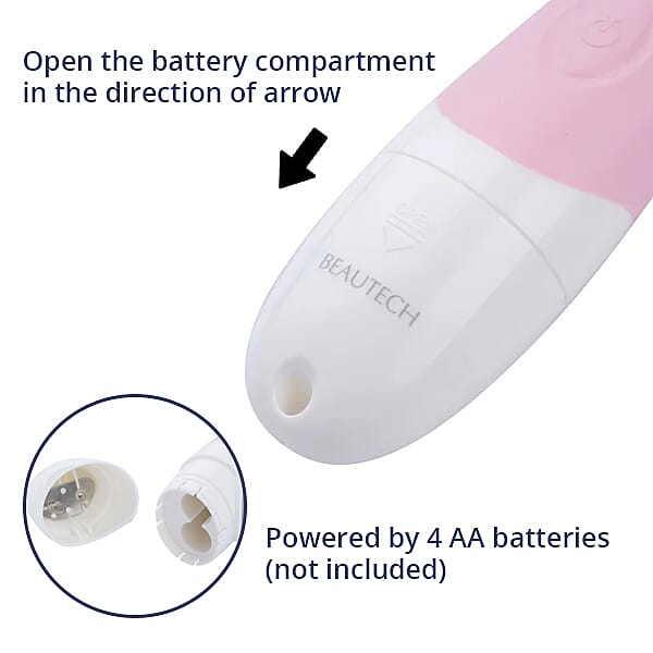 4 in 1 Facial Cleaning Brush (4xAA Battery Not Included) (Size 17x8x5 Cm) - Pink & White