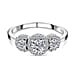 TRIPLE SPARKLE MOISSANITE HALO RING