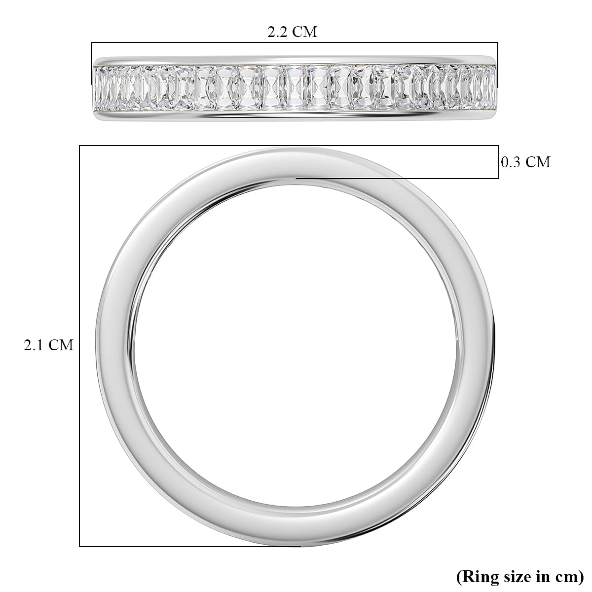 ILIANA 18K White Gold IGI Certified Diamond (SI-G-H) Half Eternity Ring ILIANA 18K White Gold IGI Certified Diamond (SI-G-H) Half Eternity Ring