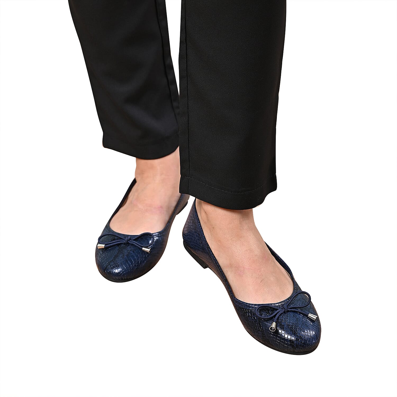 La Marey Snake Skin Pattern Loafer Shoes - Black & White