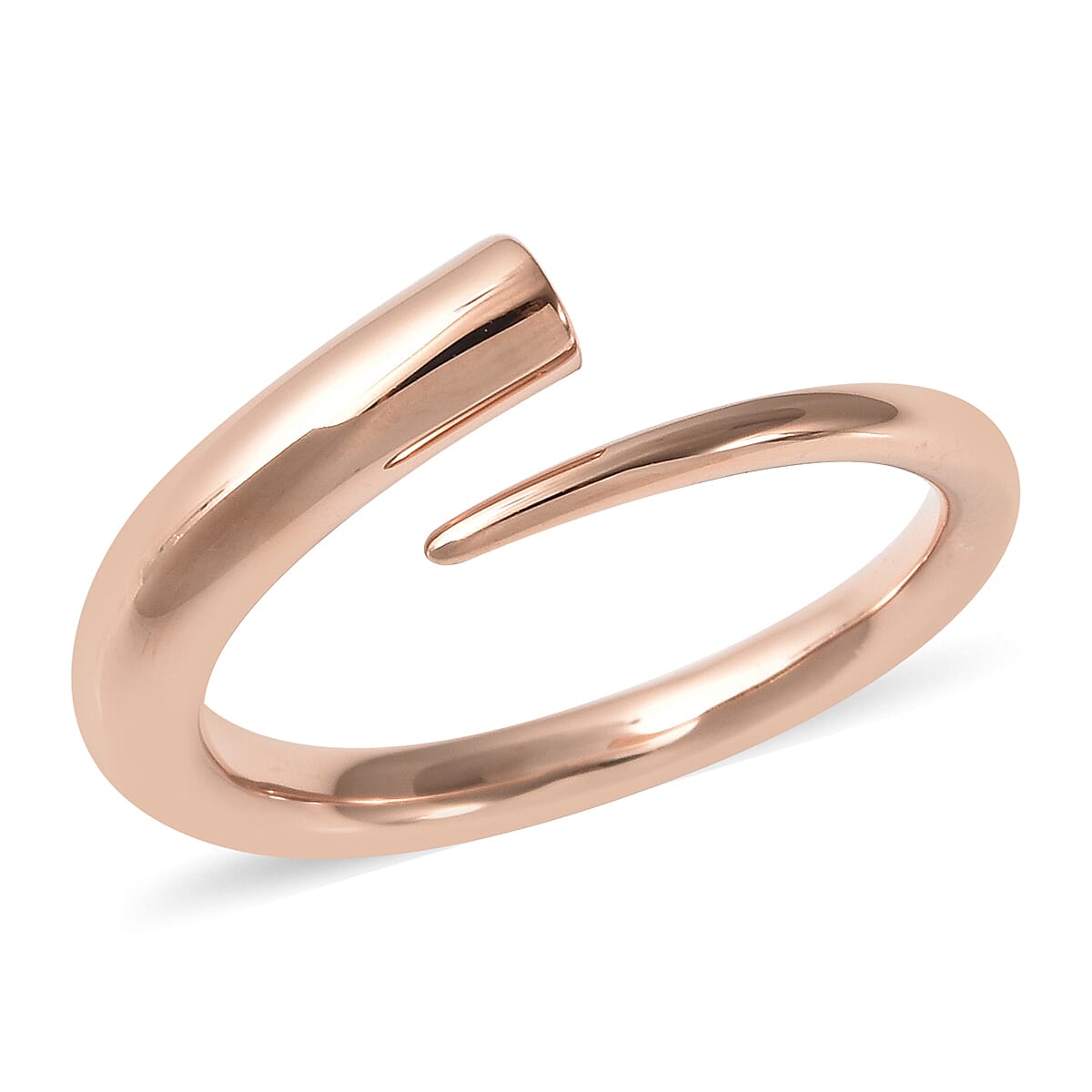 RACHEL GALLEY Bypass Ring in Rose Gold Plated Sterling Silver