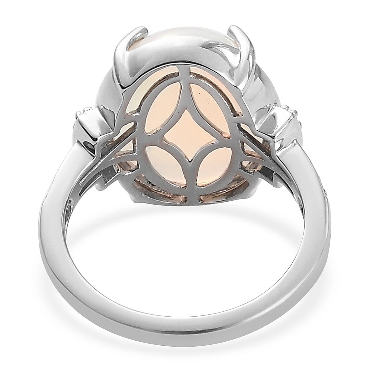 RHAPSODY 950 Platinum AAAA  Ethiopian Welo Opal and Diamond ( E -F - VS ) Ring 5.60 Ct, Platinum wt 6.95 Gms