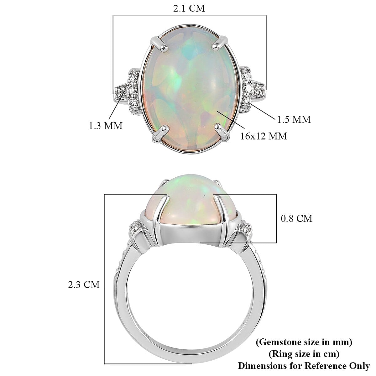 RHAPSODY 950 Platinum AAAA  Ethiopian Welo Opal and Diamond ( E -F - VS ) Ring 5.60 Ct, Platinum wt 6.95 Gms