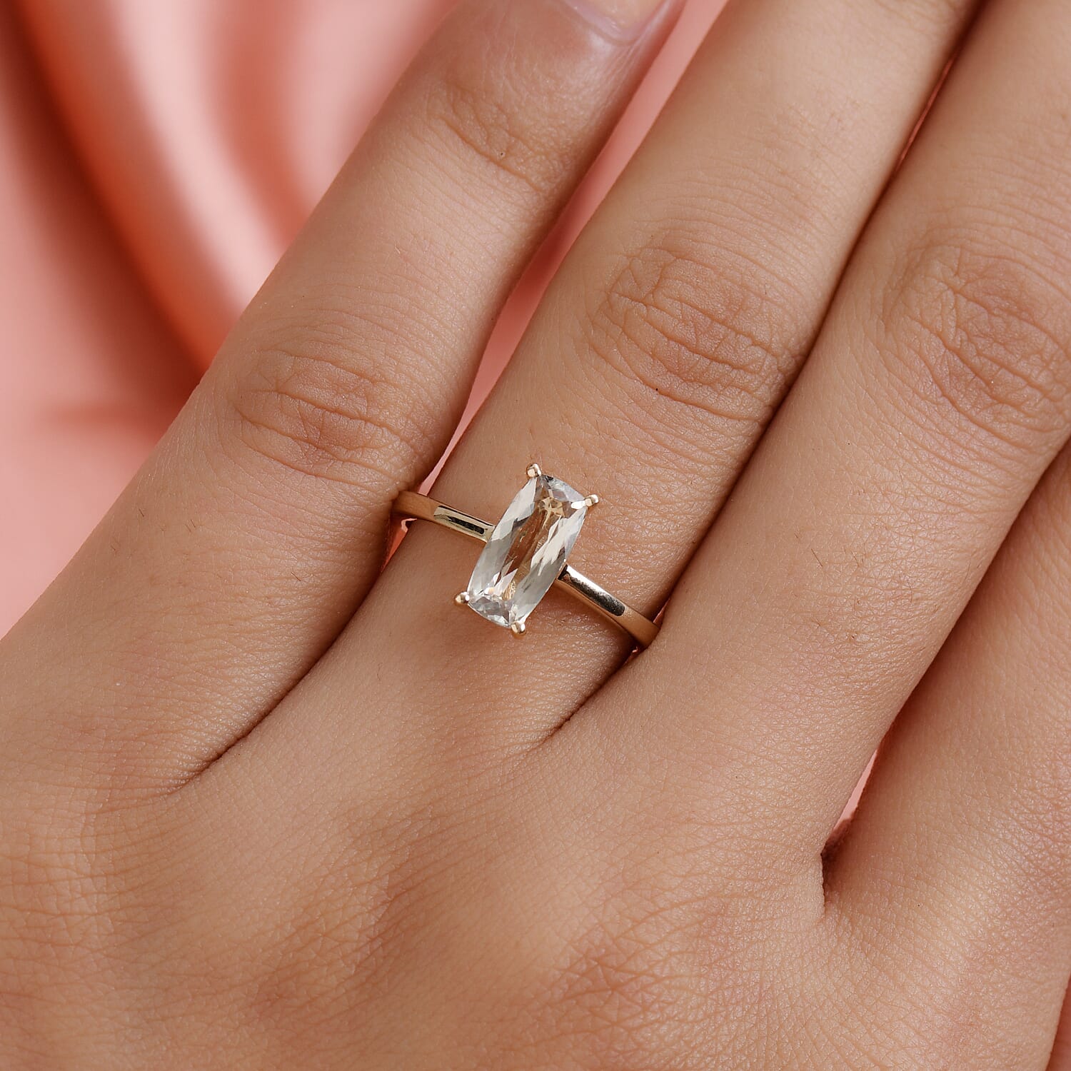 9K Yellow Gold AA Diaspore Solitaire Ring 1.55 Ct.