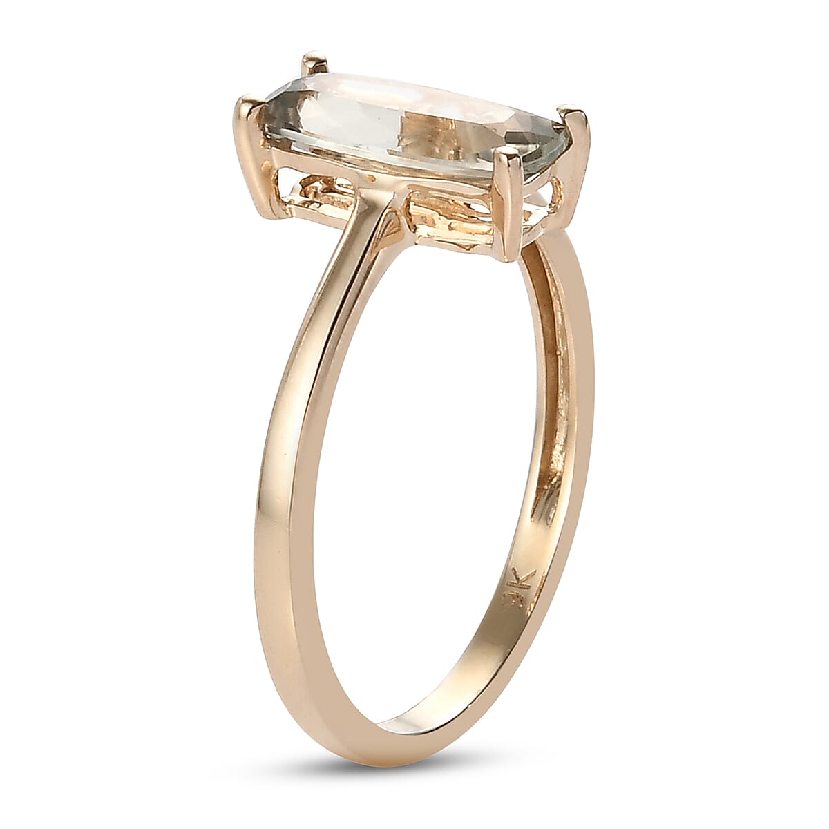 9K Yellow Gold AA Diaspore Solitaire Ring 1.55 Ct.