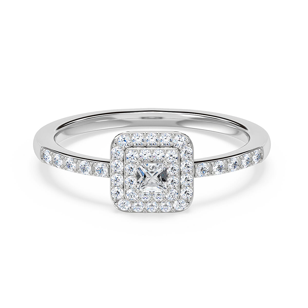 RHAPSODY 950 Platinum IGI Certified Diamond (VS-E-F) Ring 0.50 Ct.