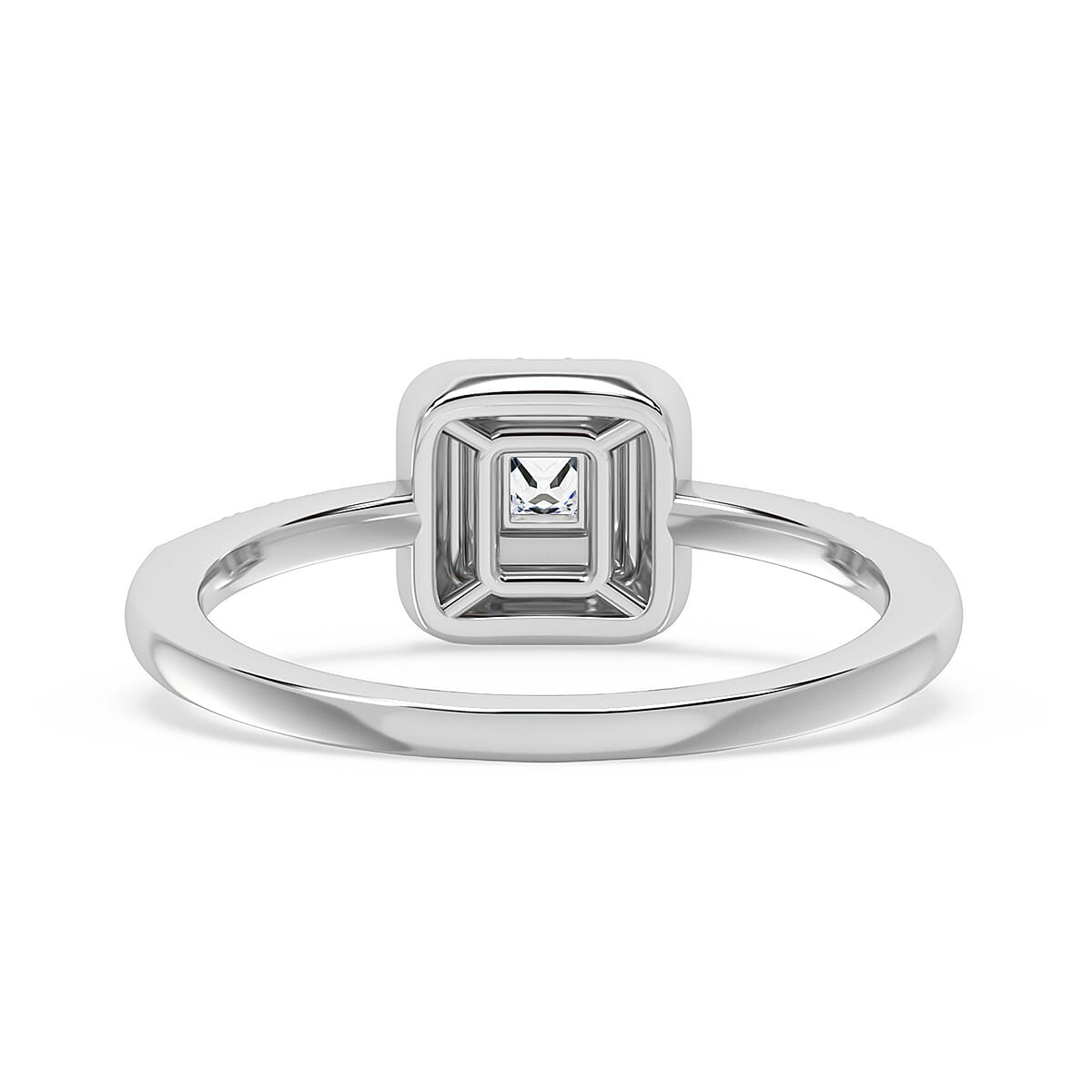 RHAPSODY 950 Platinum IGI Certified Diamond (VS-E-F) Ring 0.50 Ct.