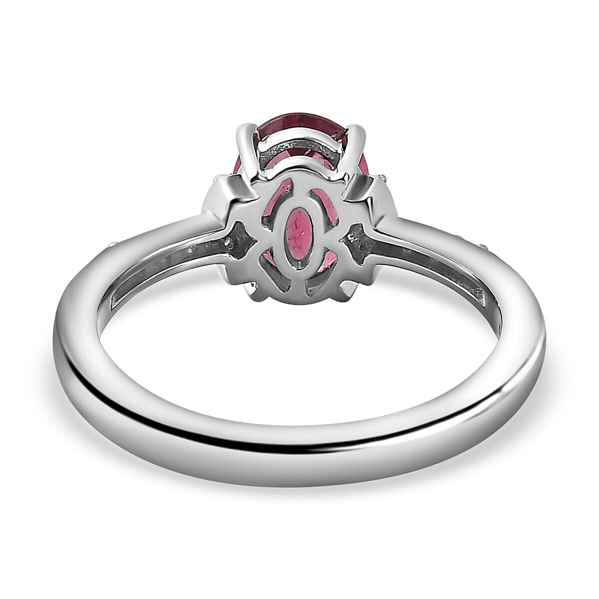 RHAPSODY 950 Platinum AAAA Ouro Fino Rubellite and Natural Diamond (VS- E-F) Ring 1.34 Ct. RHAPSODY 950 Platinum AAAA Ouro Fino Rubellite and Natural Diamond (VS- E-F) Ring 1.34 Ct.