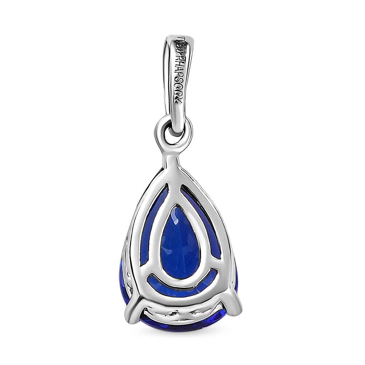 RHAPSODY 950 Platinum AAAA Tanzanite Solitaire Pendant 2.20 Ct.